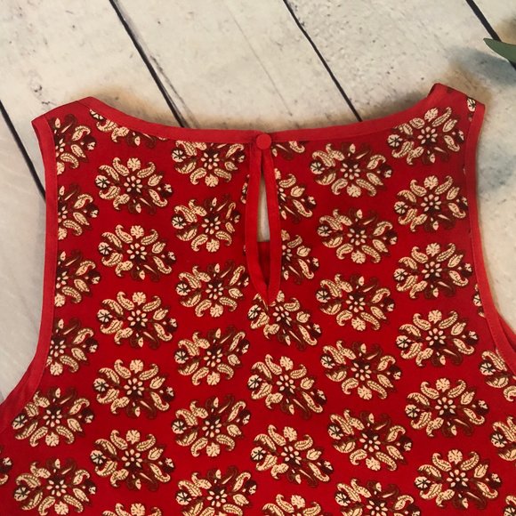 Philosophy Sleeveless Red Floral Top, Size S - Picture 6 of 7